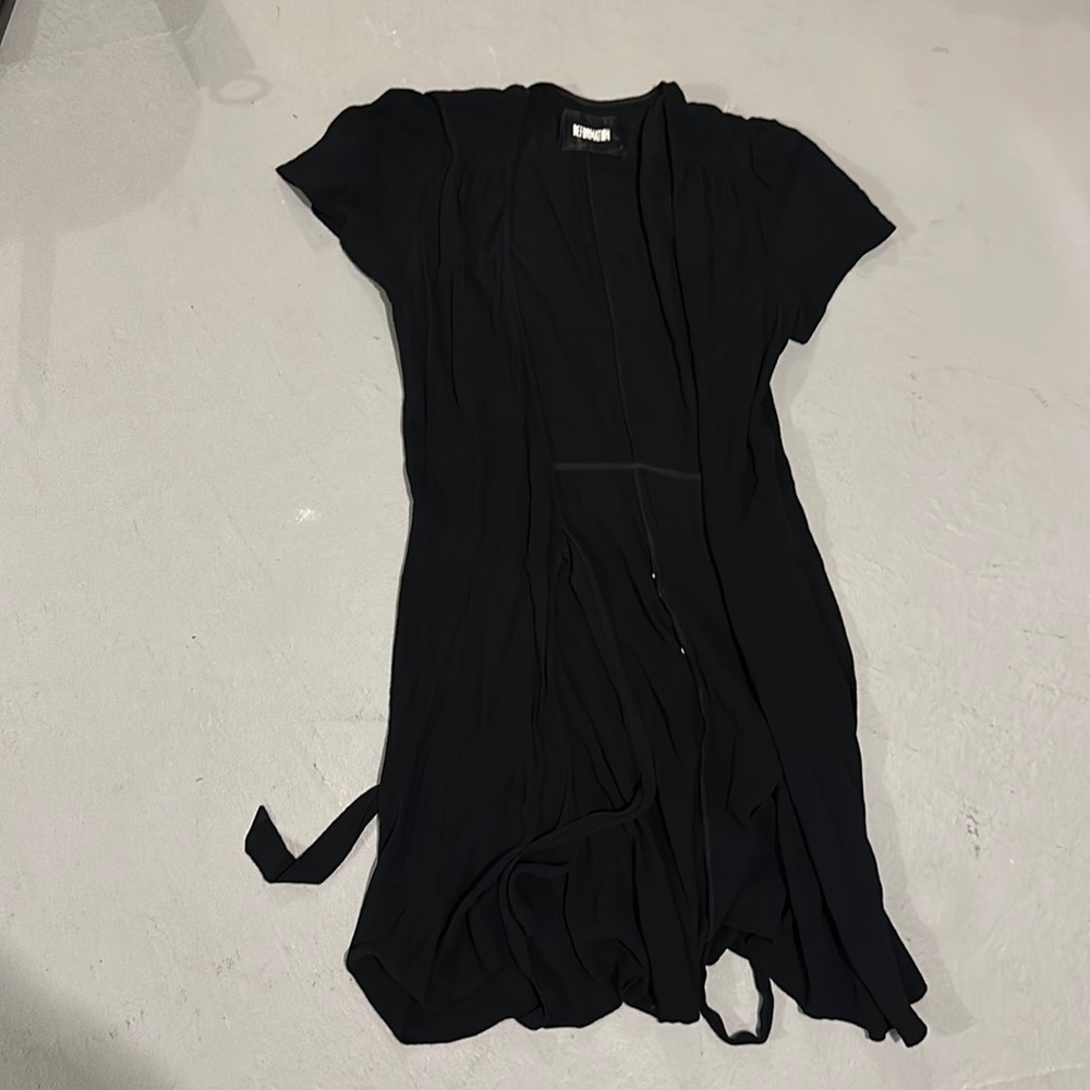 Reformation Black Wrap Dress